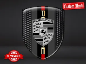 Porsche Pegatina Con Relieve Coche Limitada Diseño Estilizado